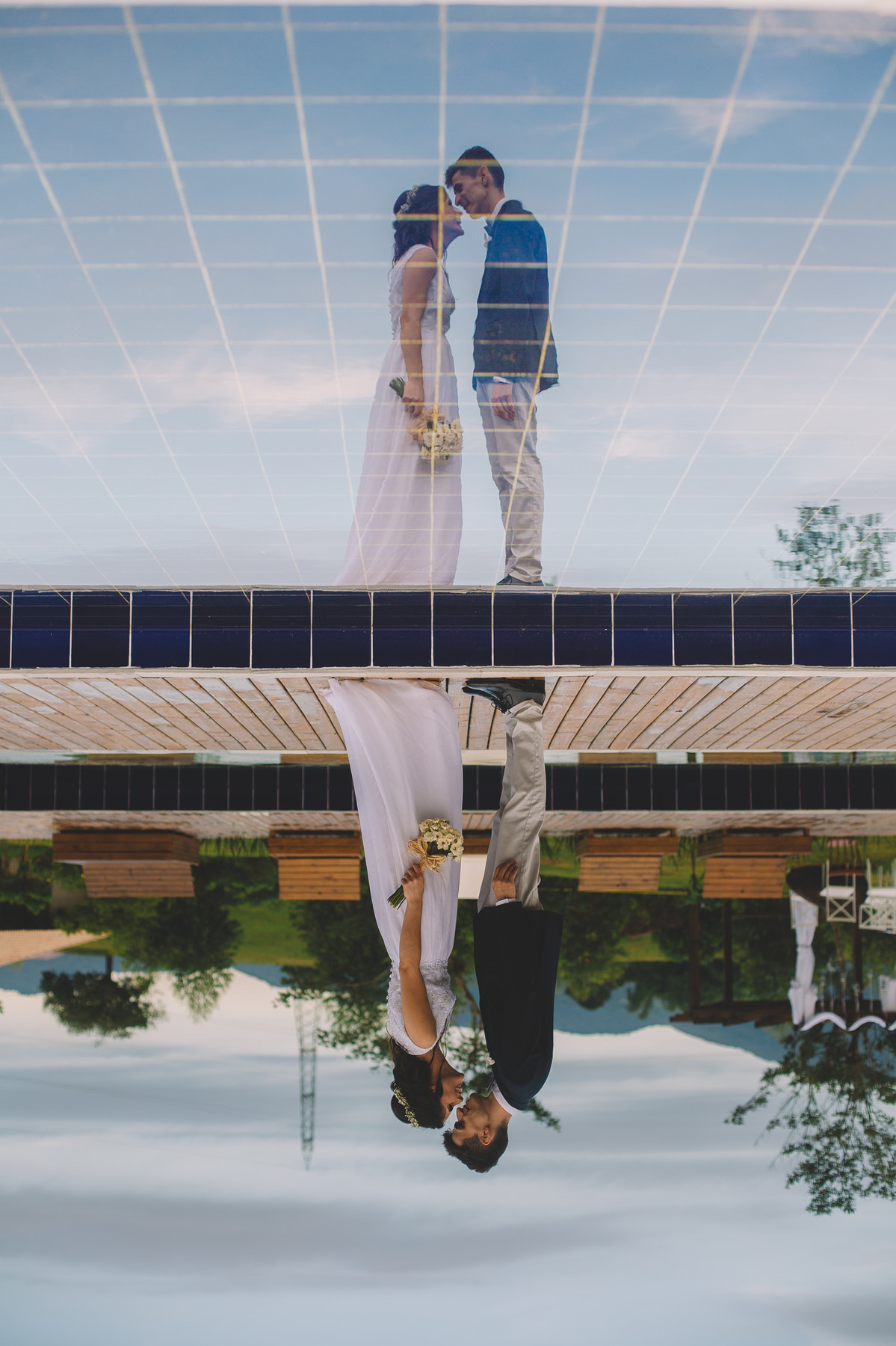 Foto de casal com reflexo