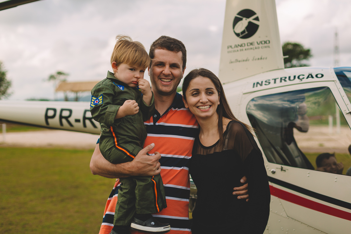 Tio e tia com o sobrinho