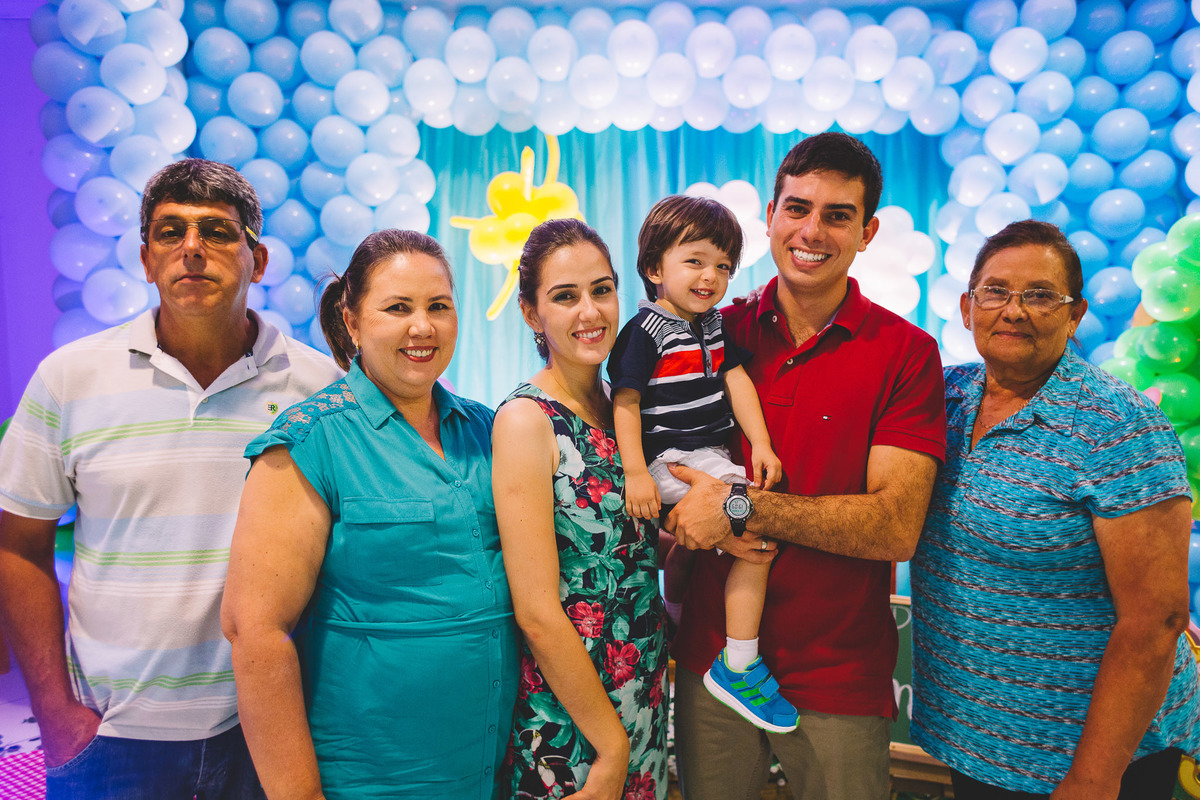 Fotos do aniversário com a família