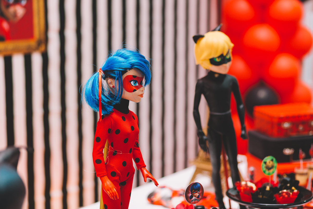 Decoração de aniversário com o tema Ladybug