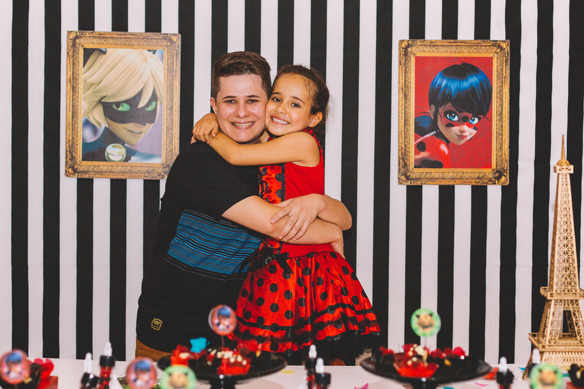 Aniversariante com a tia