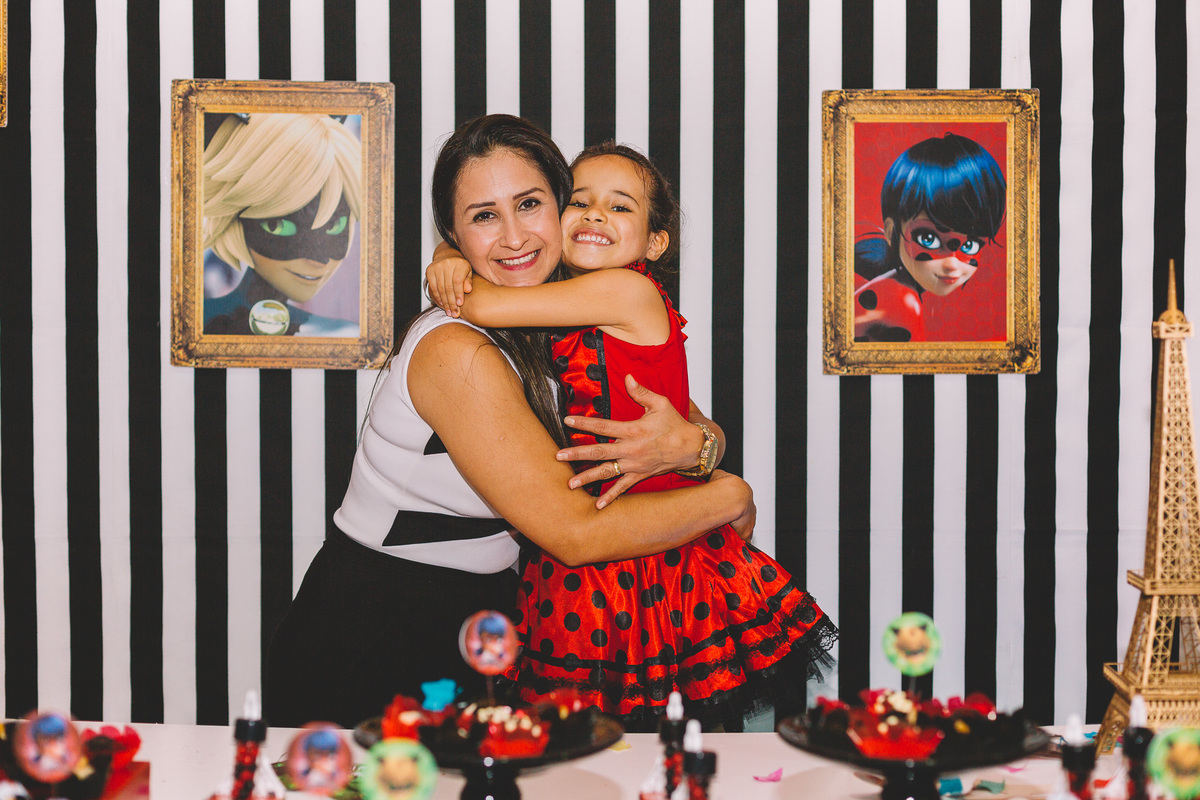 Fotos com os convidados do aniversário