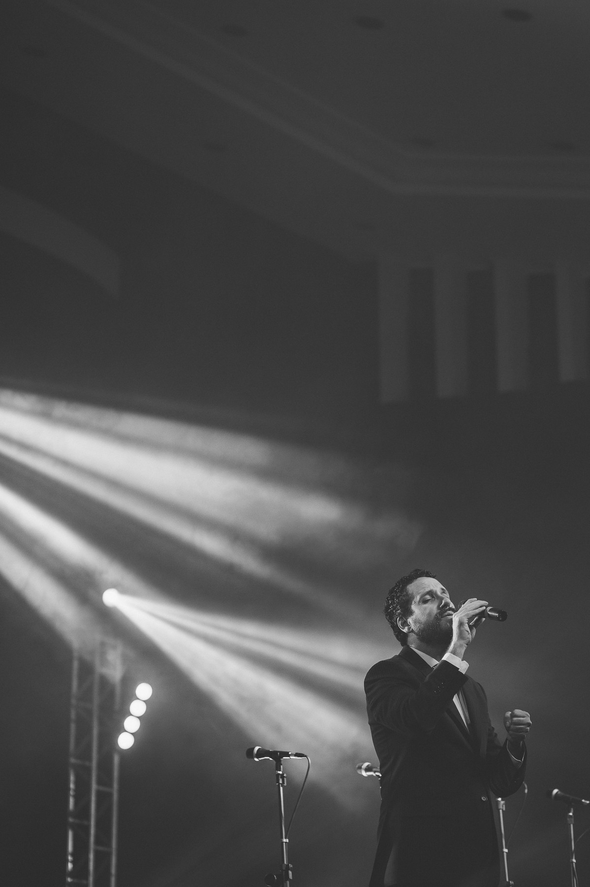 Cantando no microfone