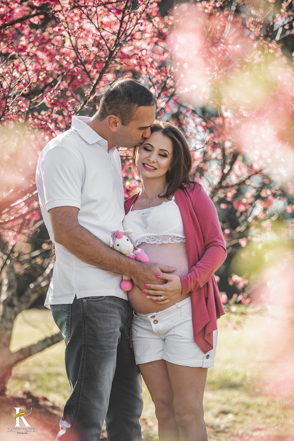 Book gestante foz do jordao vila da copel museu parana sessao externa cerejeira florescida familia katy tesser fotgrafo 