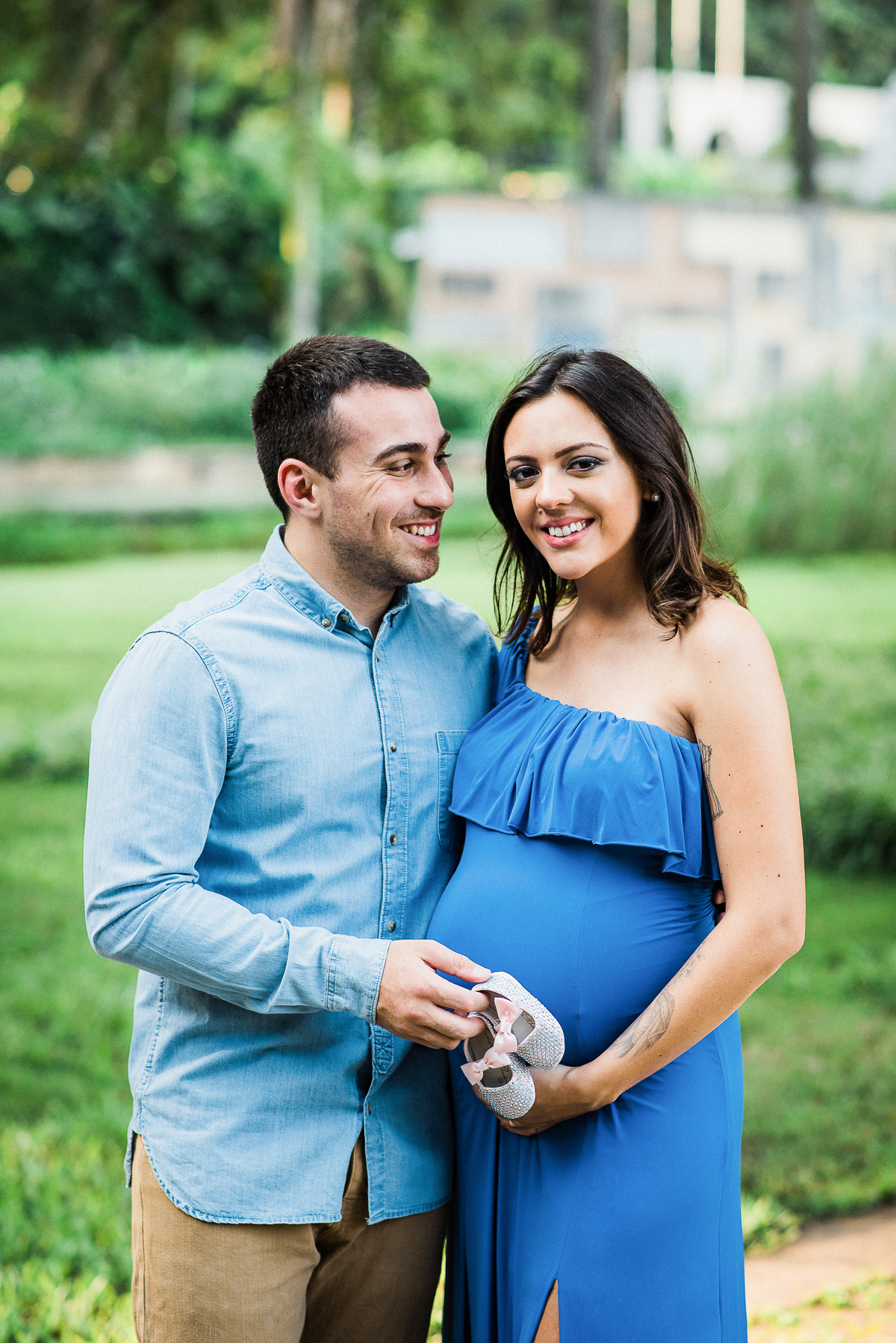 Ensaio gestante parque Burle Marx casal feliz amor