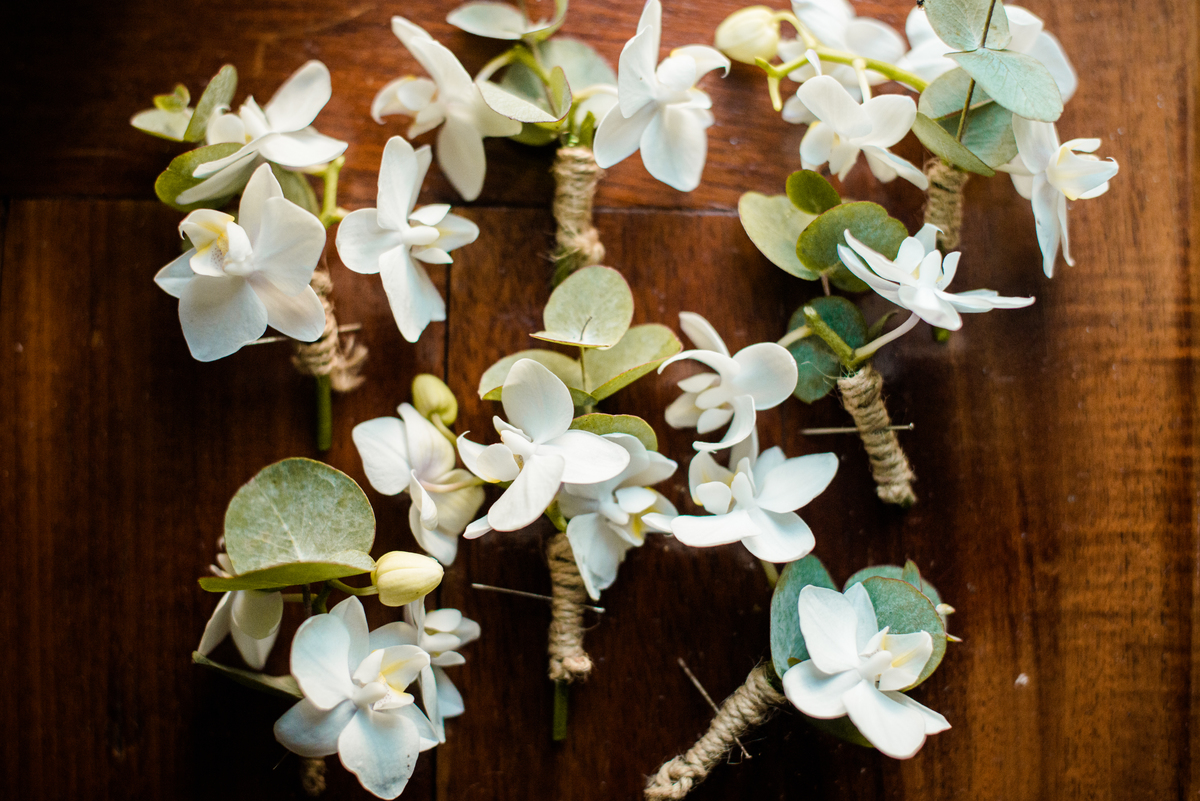 Flor de lapela noivo e padrinhos