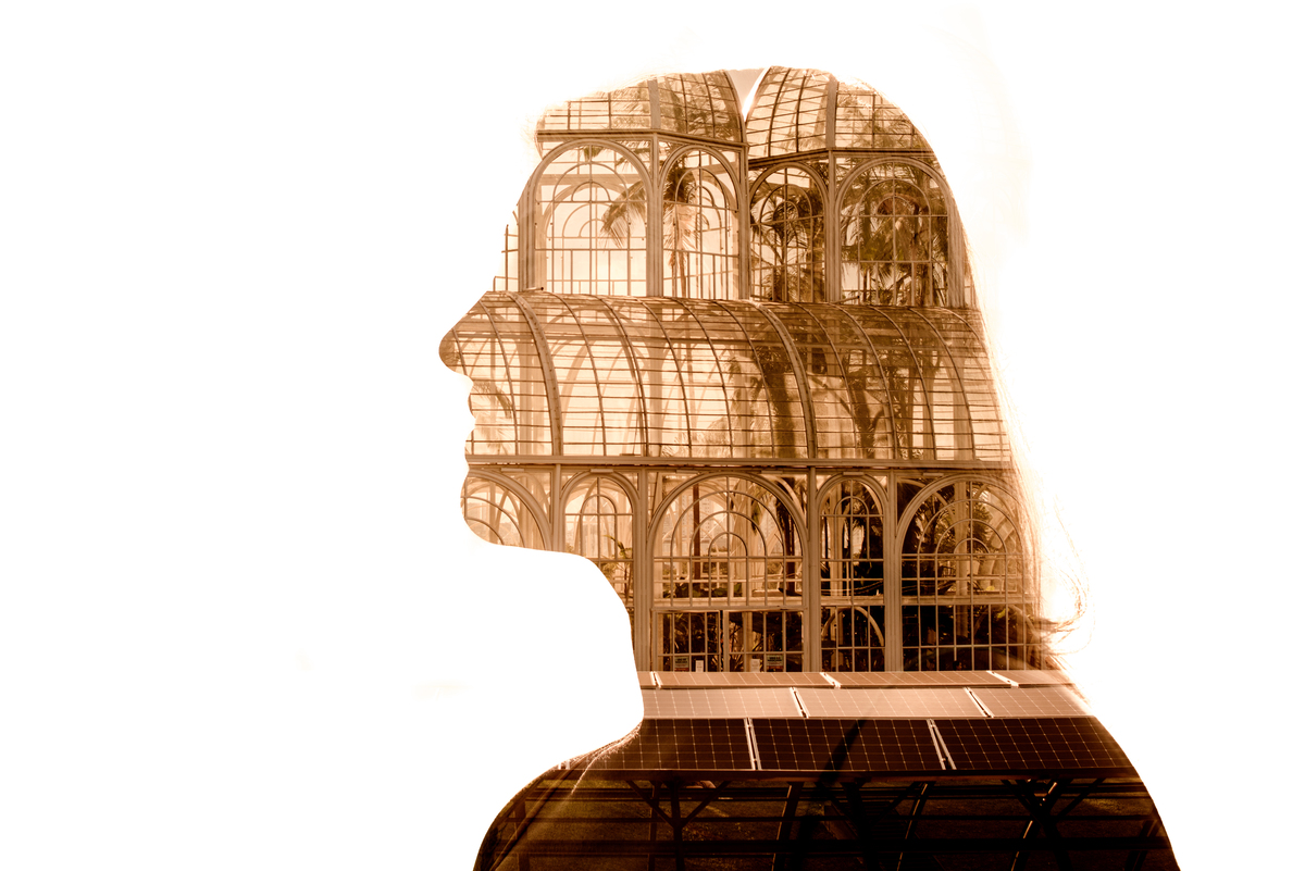 ensaio fotografico feminino silhueta dupla exposição