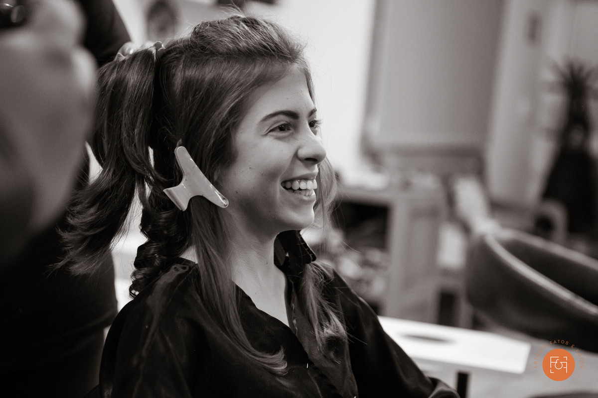 Sorrindo no making of