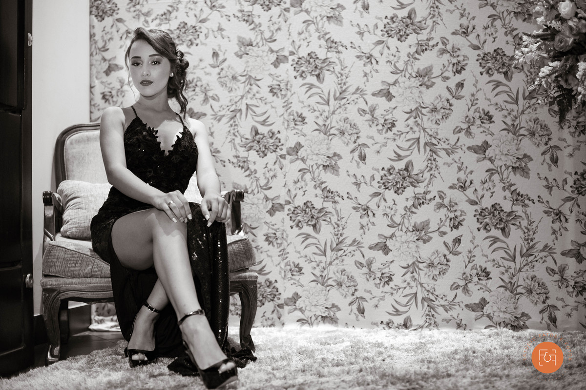 sessão de fotos na recepção