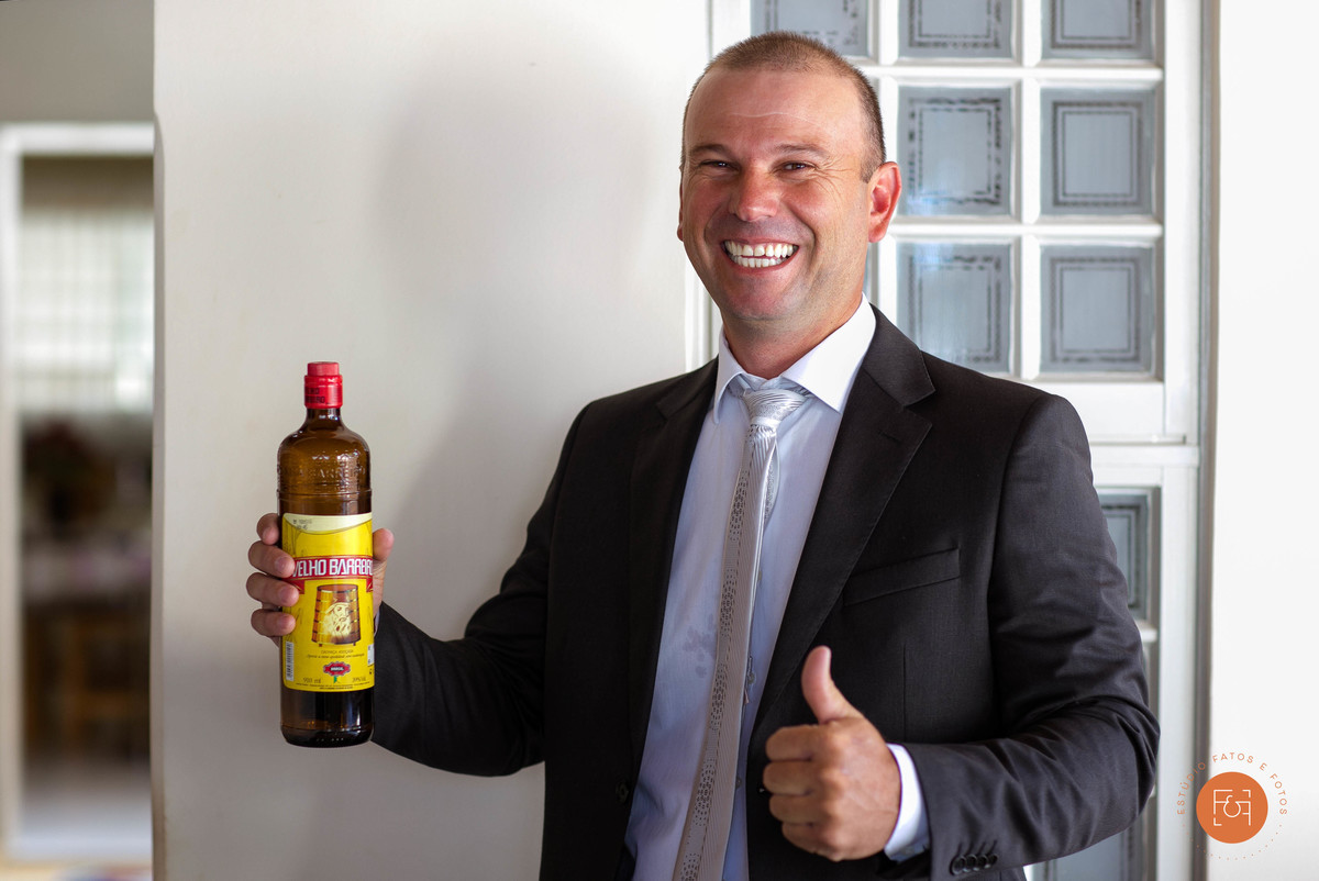 Making of noivo sorrindo