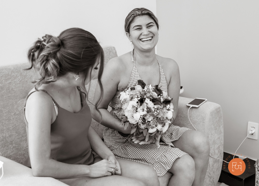 Making of recebendo buquê