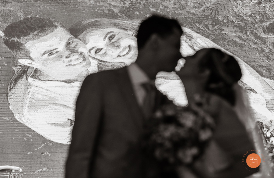 beijo noivos cerimonia