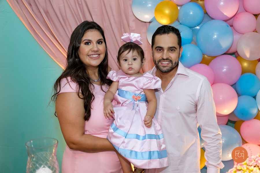 aniversariante com os pais