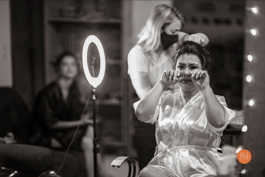 making of da noiva com a filha