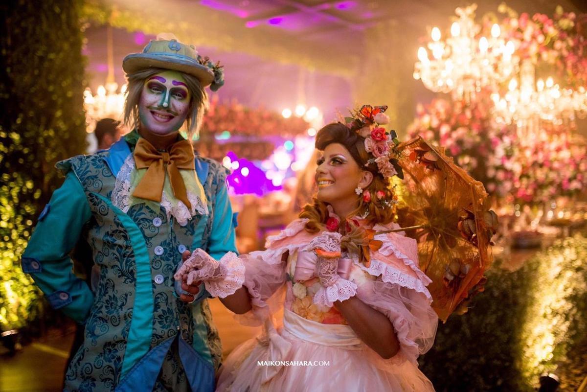 O casamento contou com personagens especiais.