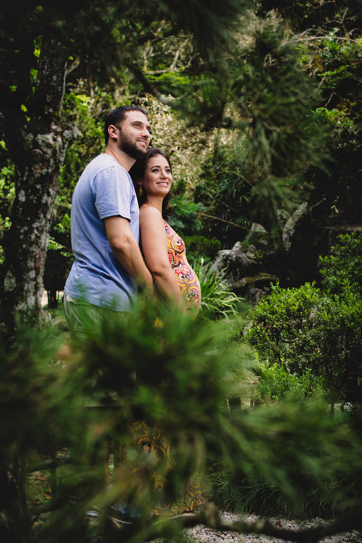 Aline e Márcio, Book Gestante no Jardim Botanico do Rio de Janeiro