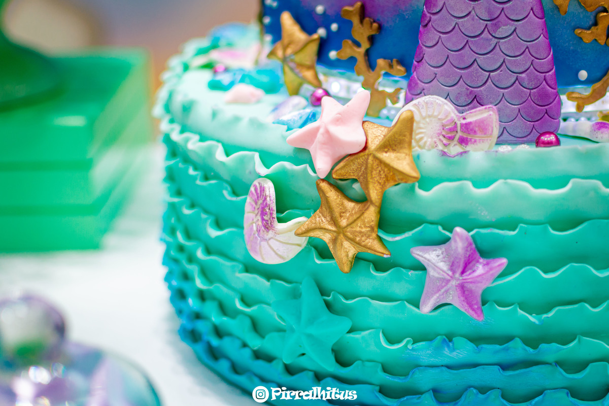 Detalhe da decoração do Bolo Fake.