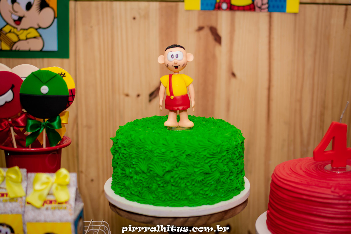 Bolo real, A Turma da Mônica, casa de festas Mundo da Lua.