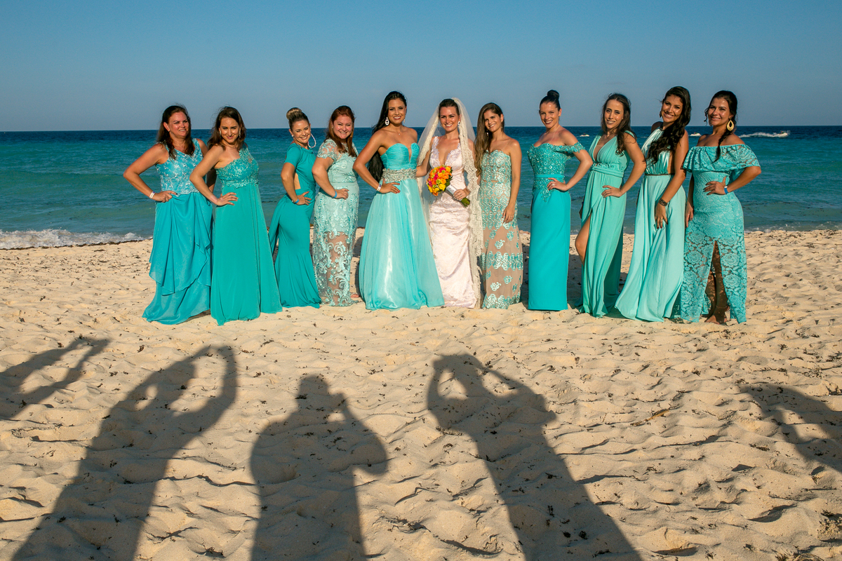 madrinhas posando para a foto