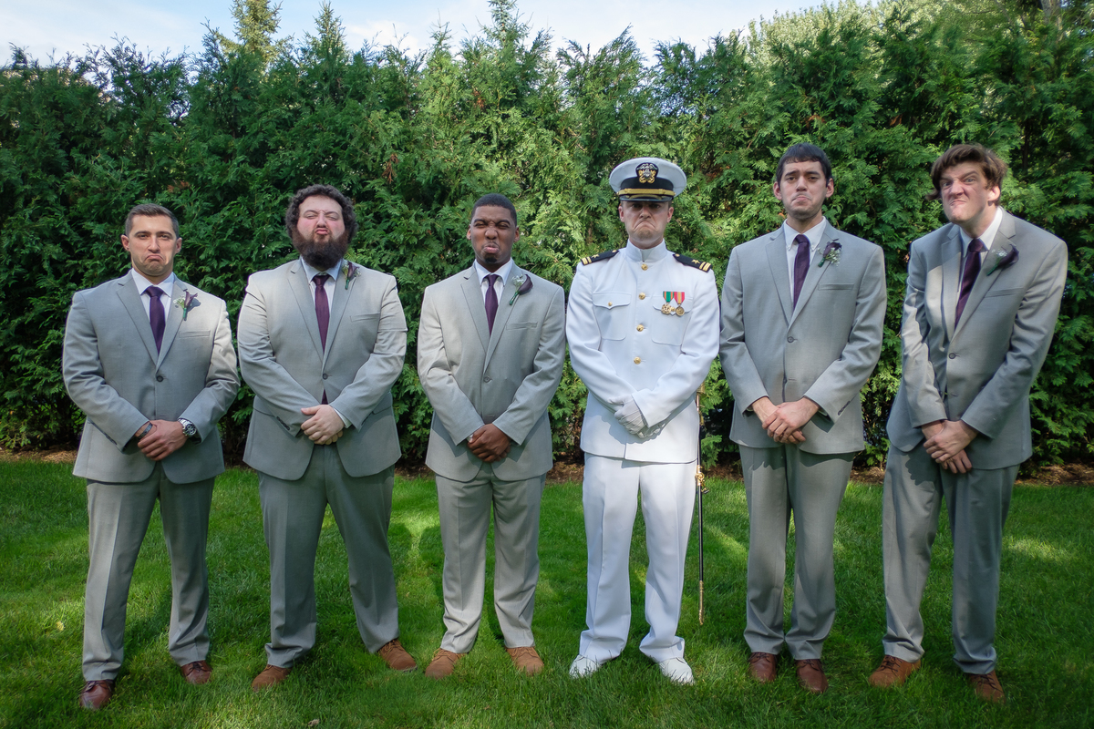 o noivo seus padrinhos