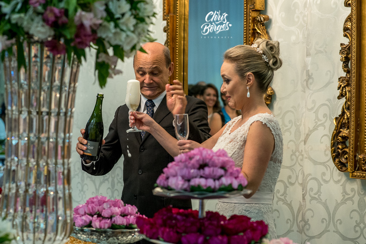 o brinde dos noivos