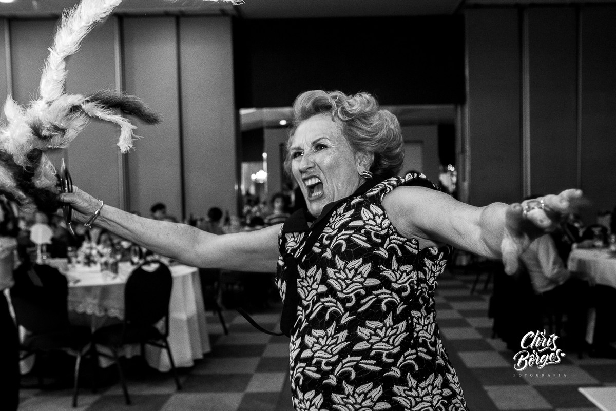 convidada na pista de dança