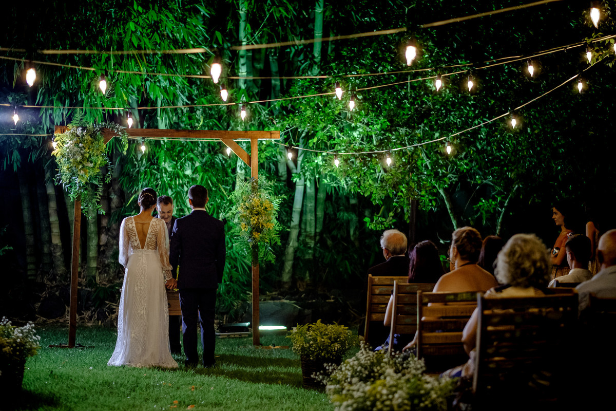 um olhar panorâmico da festa de casamento