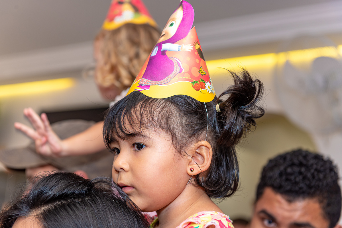 Fotografia de aniversário infantil em buffet de são paulo Masha e o Urso.