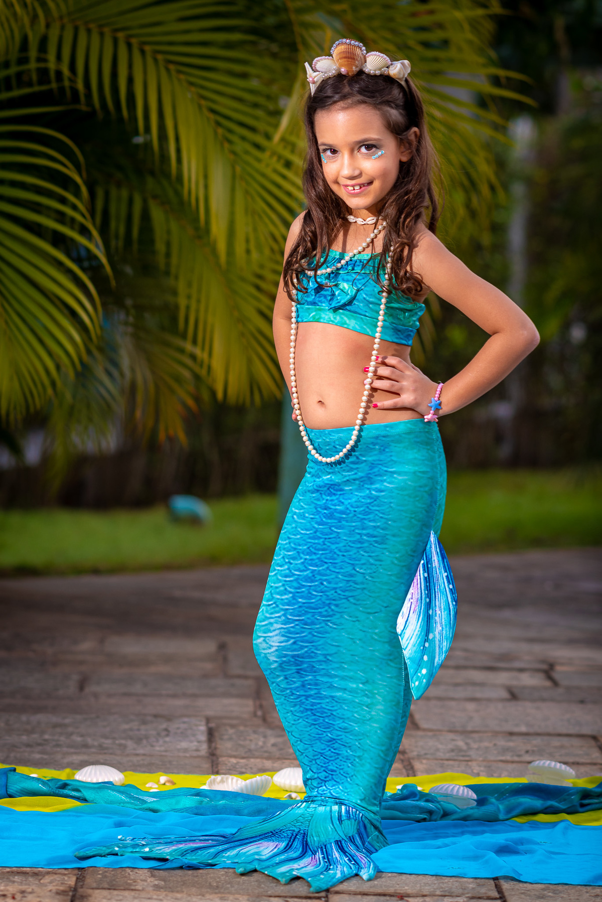 fotografia de ensaio infantil em alphaville sereia para o aniversário infantil