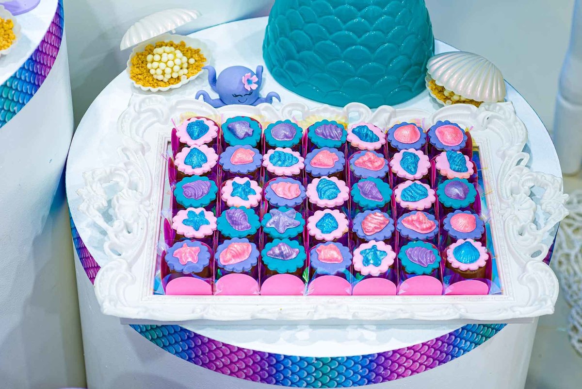 Fotografia de aniversário infantil. Fotografia de aniversário infantil no Buffet Estação Folia Osasco. Tema do aniversário Sereia.