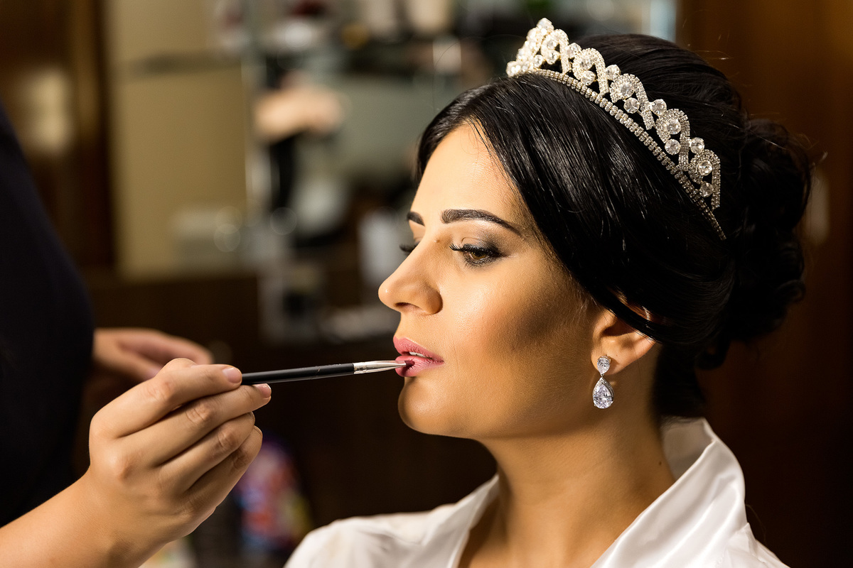 retoque no batom da noiva