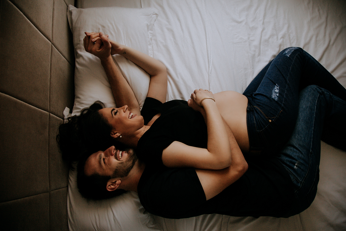 ensaio gestante em casa
