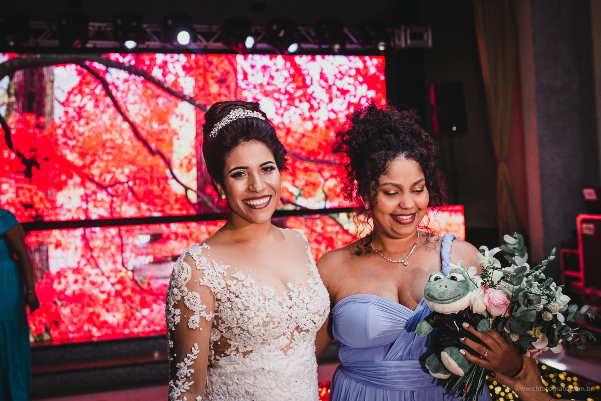 momento do buque da noiva