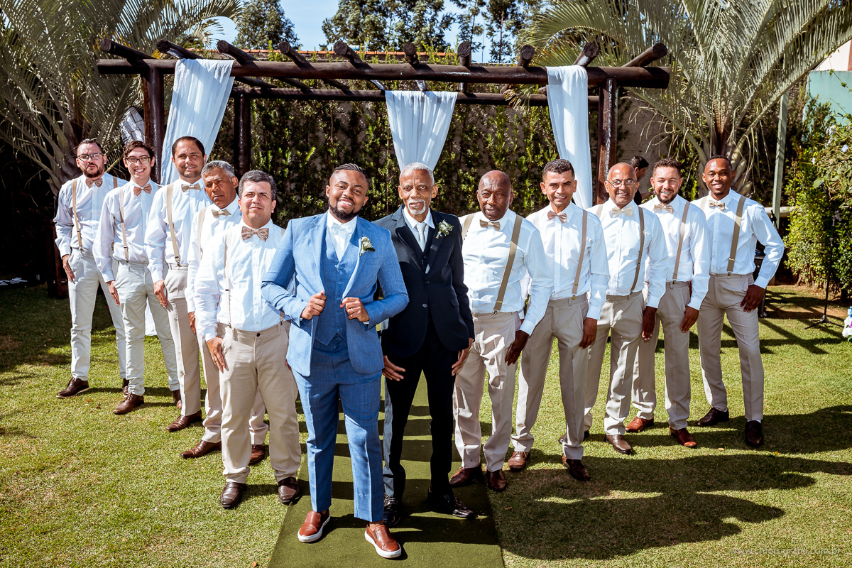 Saída dos noivos da cerimonia, Chácara Joquebede, fotos dos padrinhos 