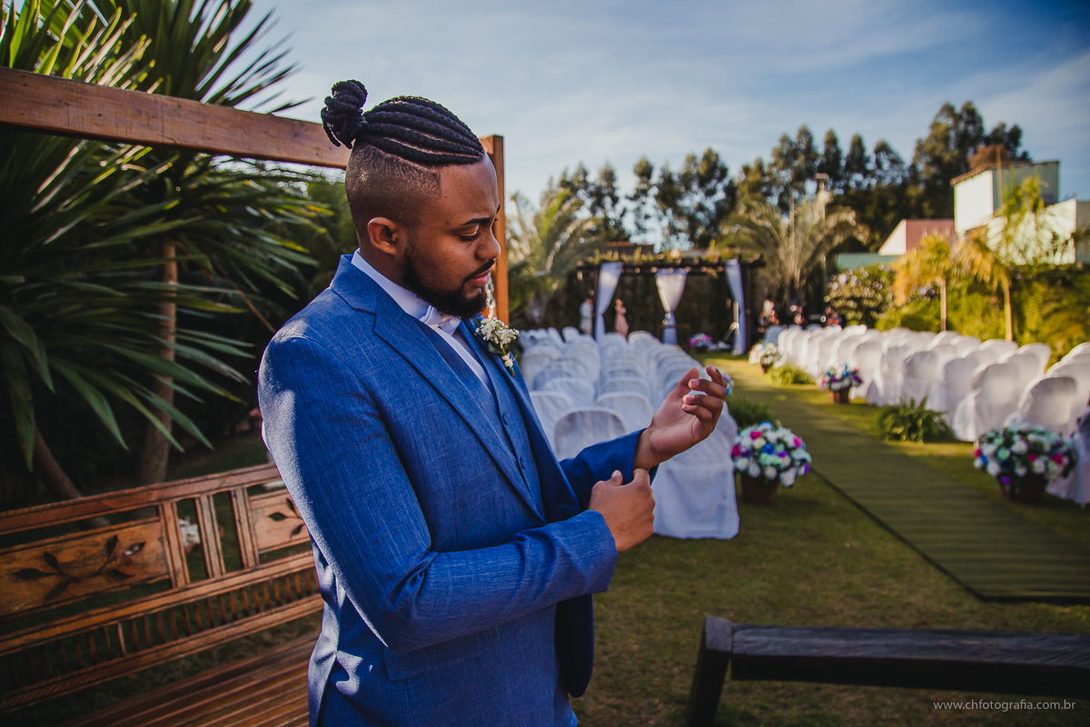 Foto do noivo, Chácara Joquebede - Campinas - SP