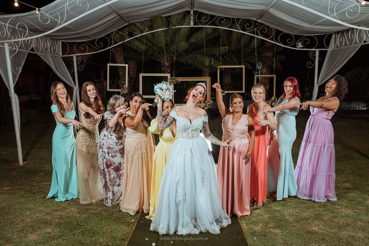 Fotos de madrinhas com a noiva