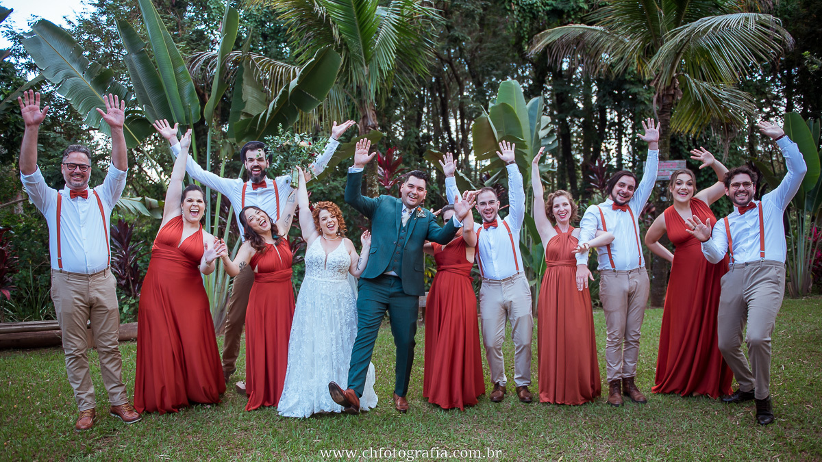 Fotos dos padrinhos descontraído