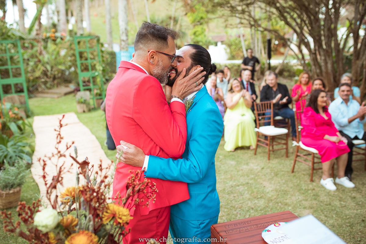 Casamento gay, momento do beijo 
