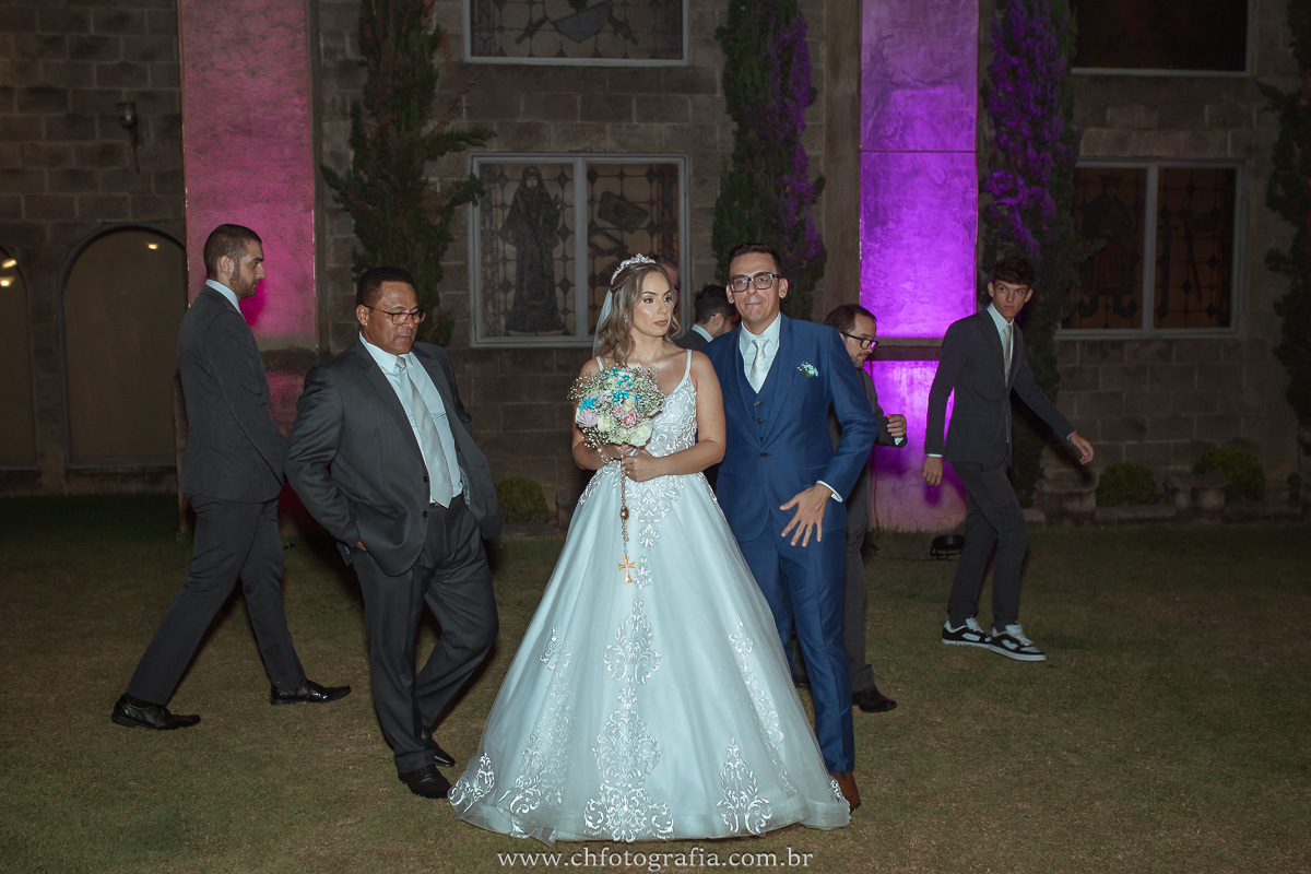 Padrinhos dos noivos Alessandra e Leo no Castelo dos Vinhais.