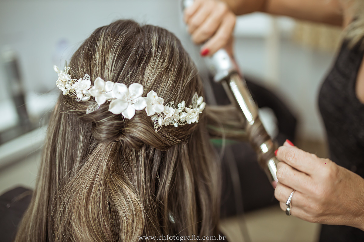 Making off da noiva, penteado
