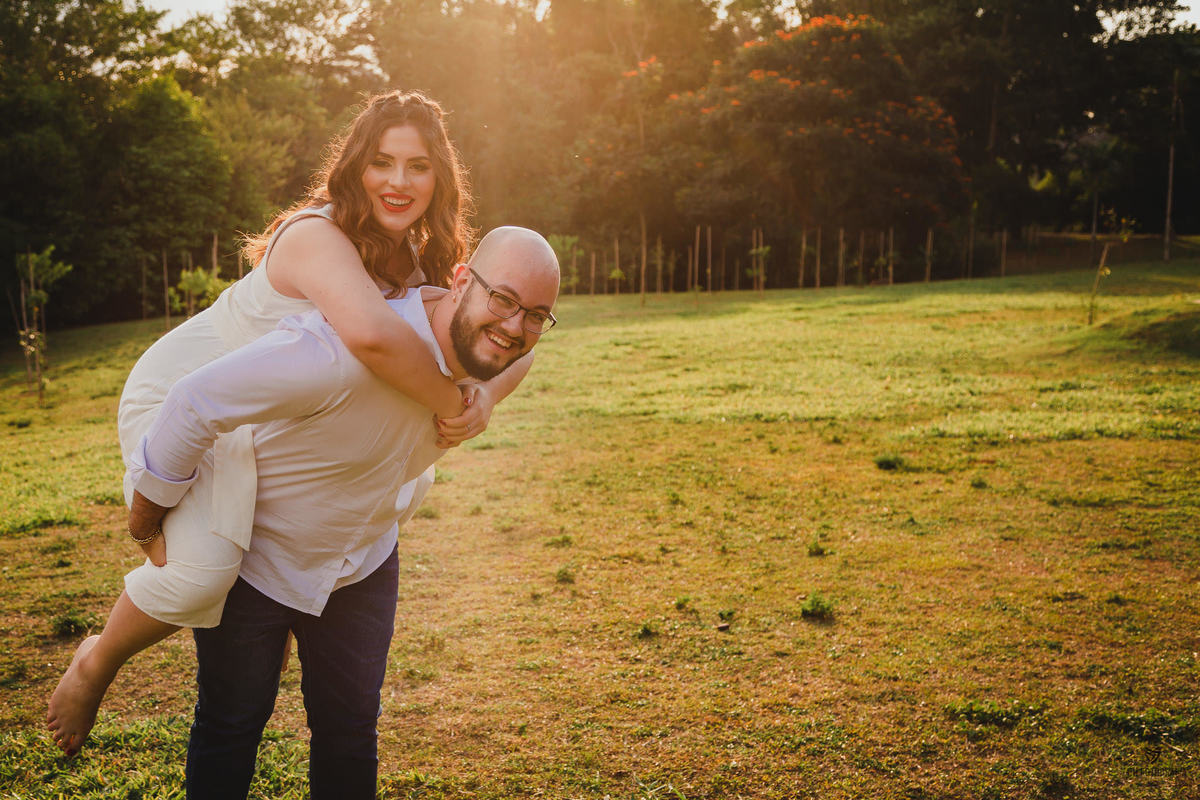 Foto de casal  no por do sol parque ecologico em Campinas