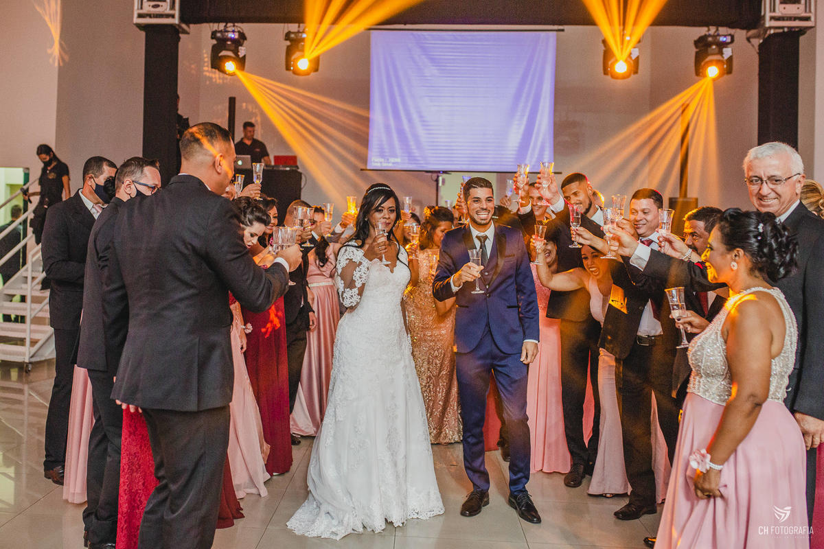 Recepção dos noivos  no Buffet Imagem Campestre