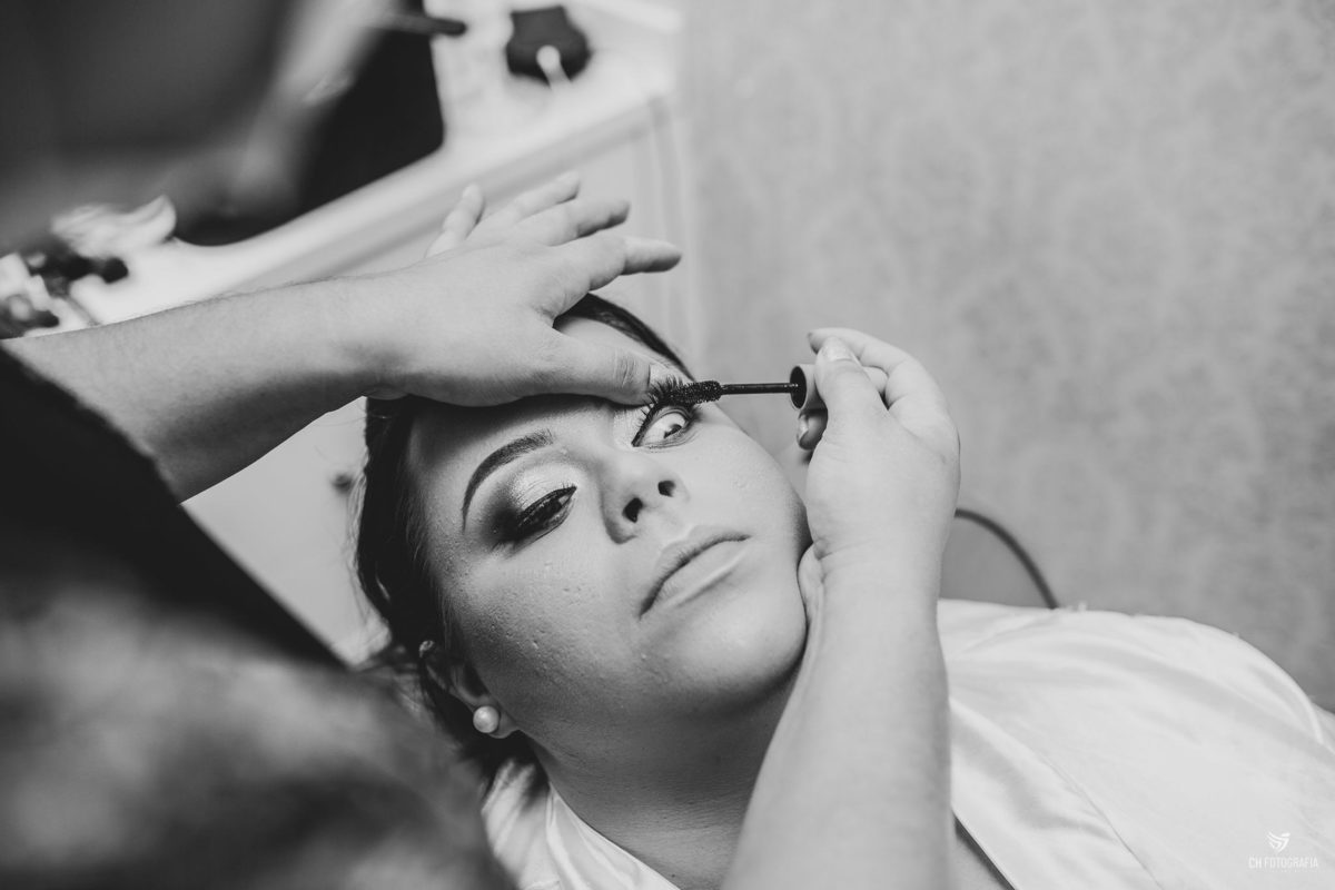 Foto do Making off da noiva no Visual Cabelos maquiagem da noiva 