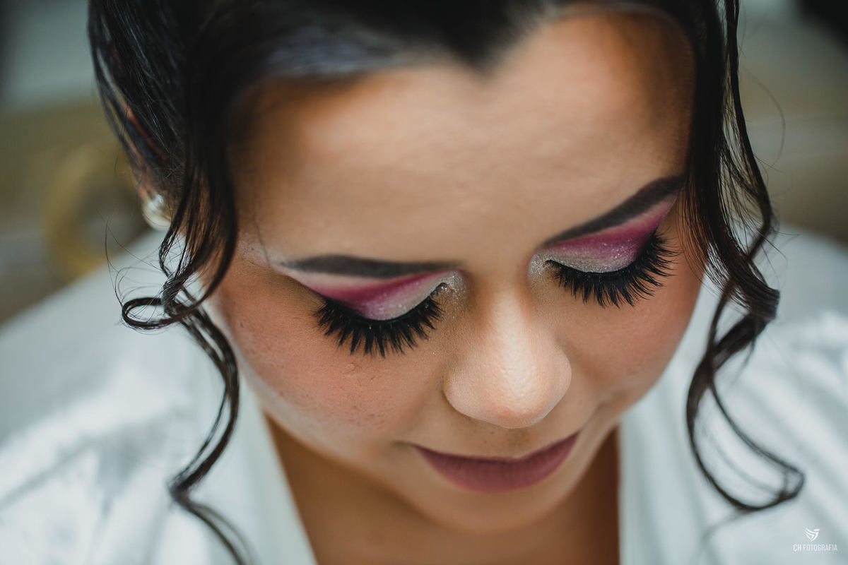 Foto do Making off da noiva no Visual Cabelos maquiagem da noiva, foto da maquiagem da noiva