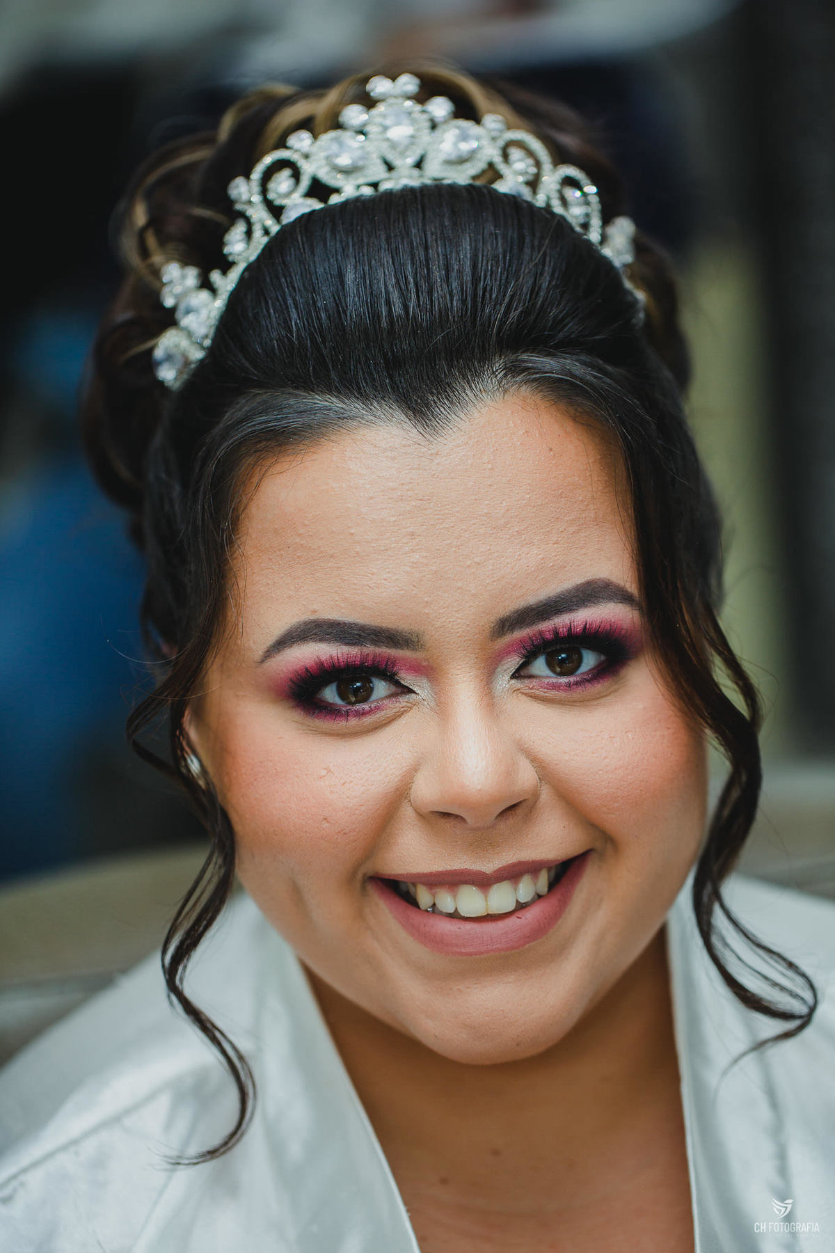 Foto do Making off da noiva no Visual Cabelos maquiagem da noiva, foto da maquiagem da noiva