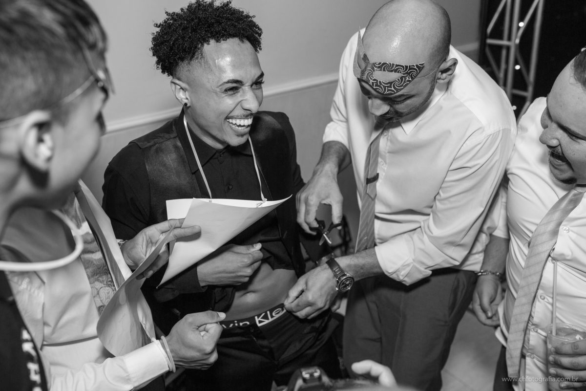 foto do momento da gravata