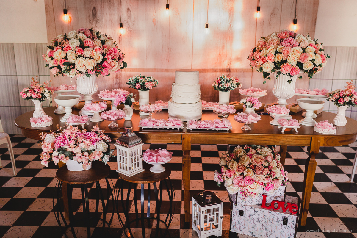 Fotos de decoração de casamento, foto da mesa de bolo de casamento