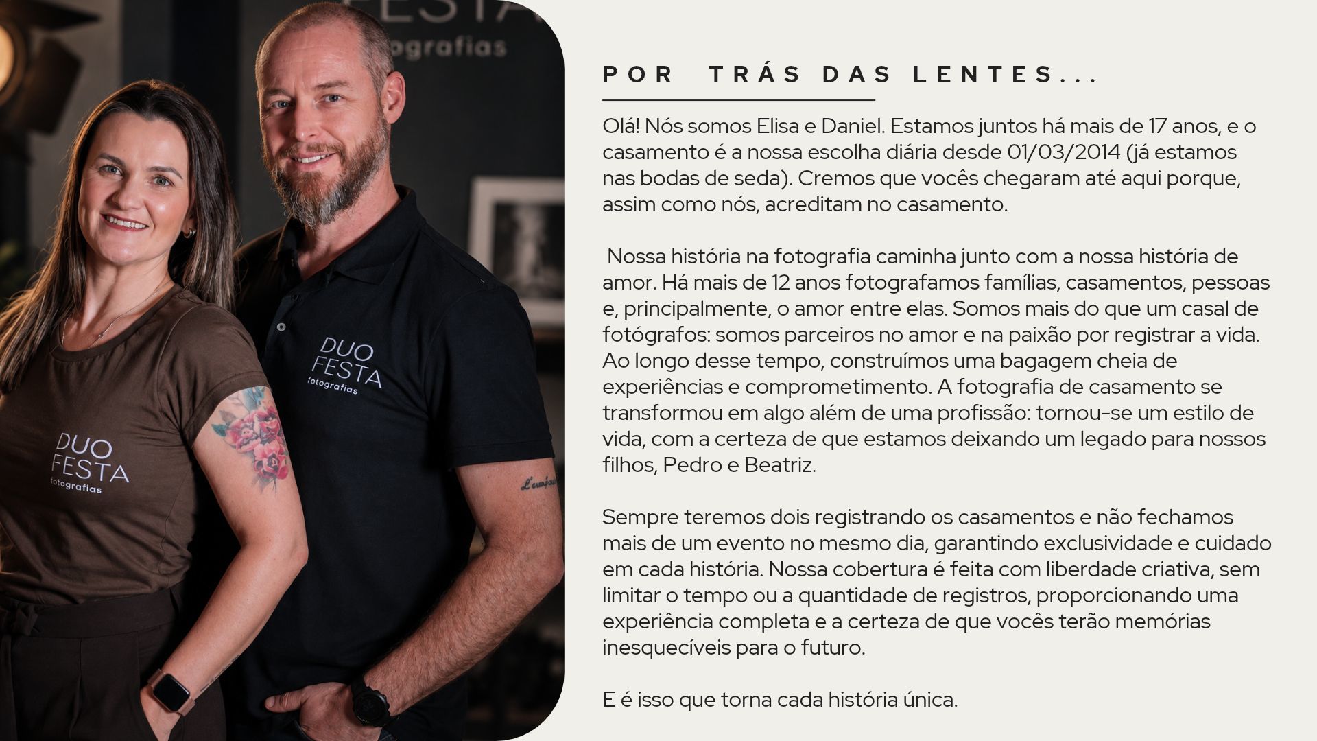 Sobre DUO FESTTA´ Fotografias - Acompanhando sua família desde o primeiro sim.