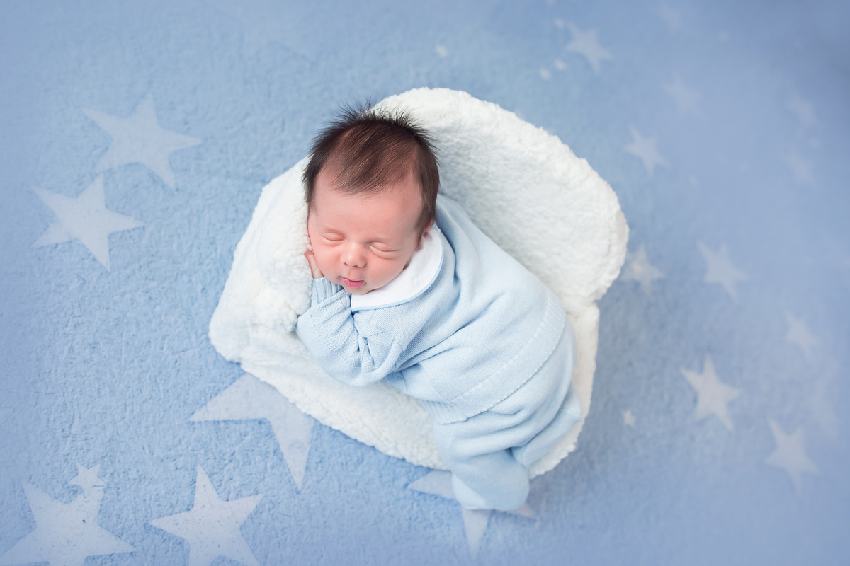 Azul estrelado + Poltroninha Branca