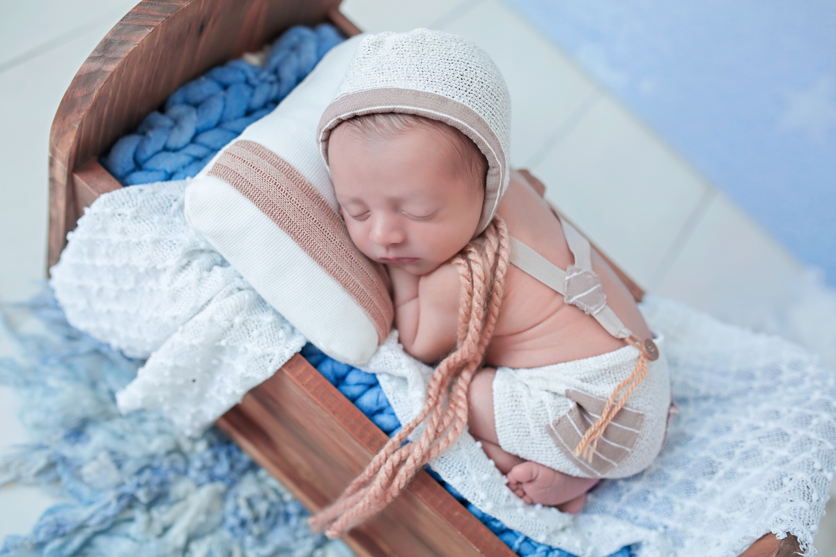 Azul estrelado + Berço de Madeira